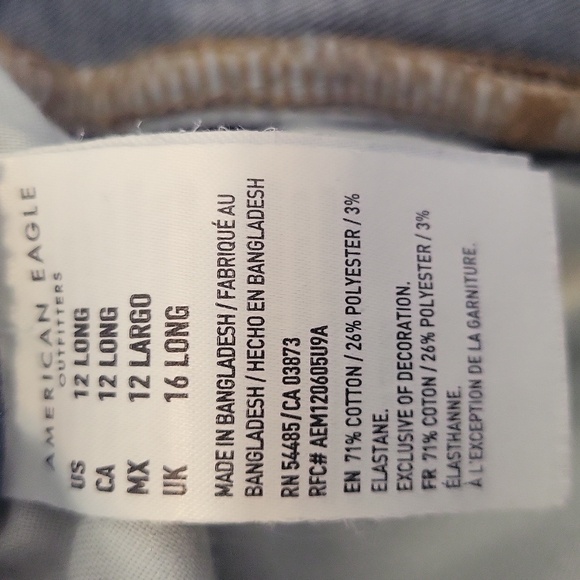 Womens American Eagle Curvy High Rise Jeggings Next Level Stretch 12 Long - Picture 8 of 8